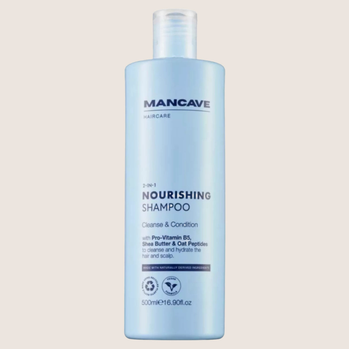 ManCave 2 in 1 Nourishing Shampoo Panthenol, Shea Butter & Argan Oil 500ml