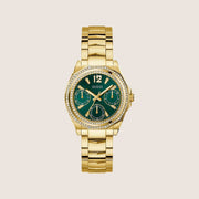 Guess Women's Ritzy Watch Crystal-Set Green Dial GW0685L5