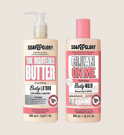 Soap & Glory Clean on Me & Righteous Butter Lotion Duo 24-Hour Moisture