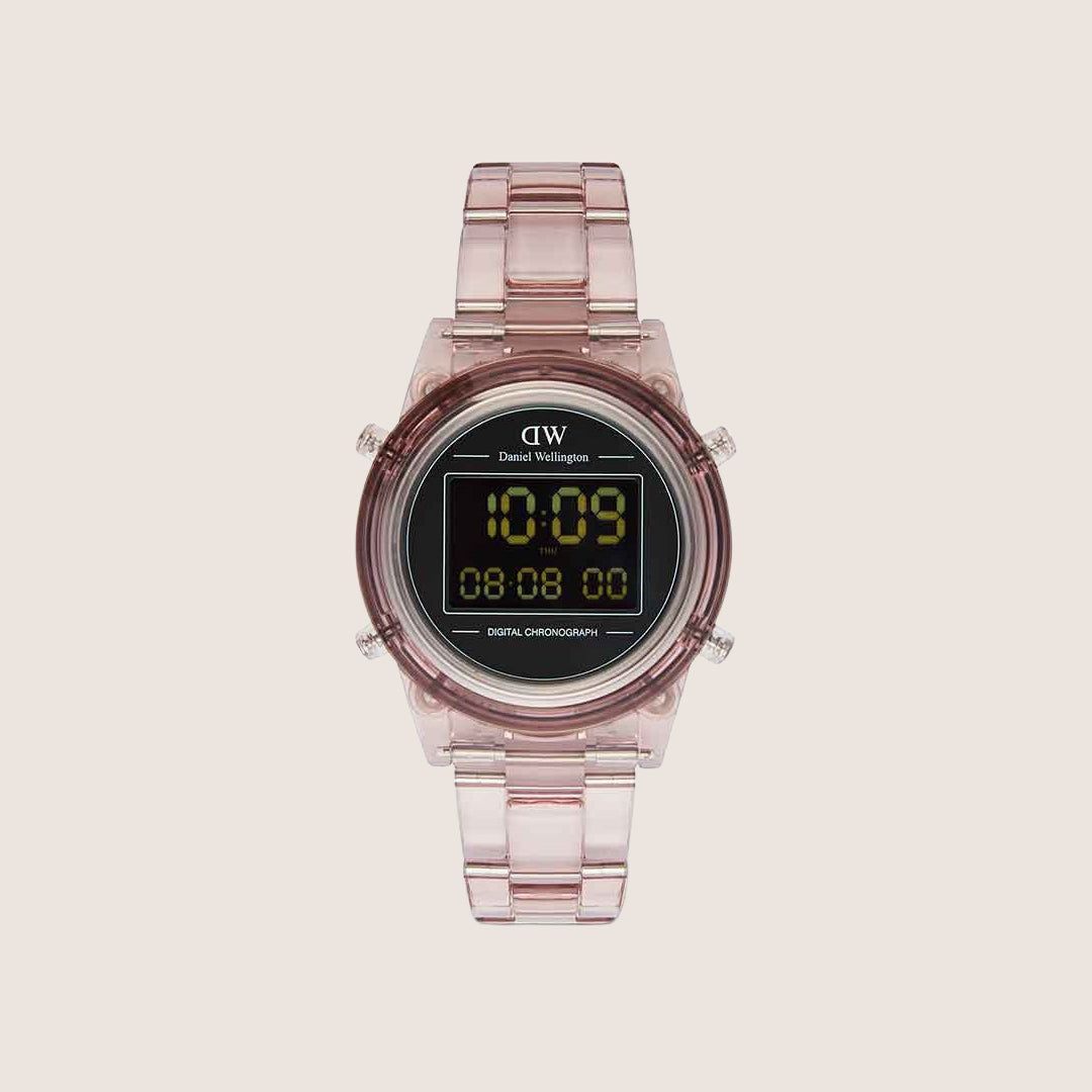 Daniel Wellington Retro Digital Rose Gold Pink Strap Digital Display 36mm Watch DW00100764