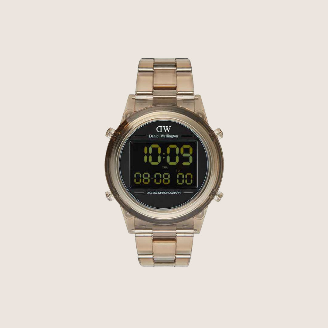 Daniel Wellington Women's Retro Digital 42mm Brown Case Black Dial Watch DW00100767