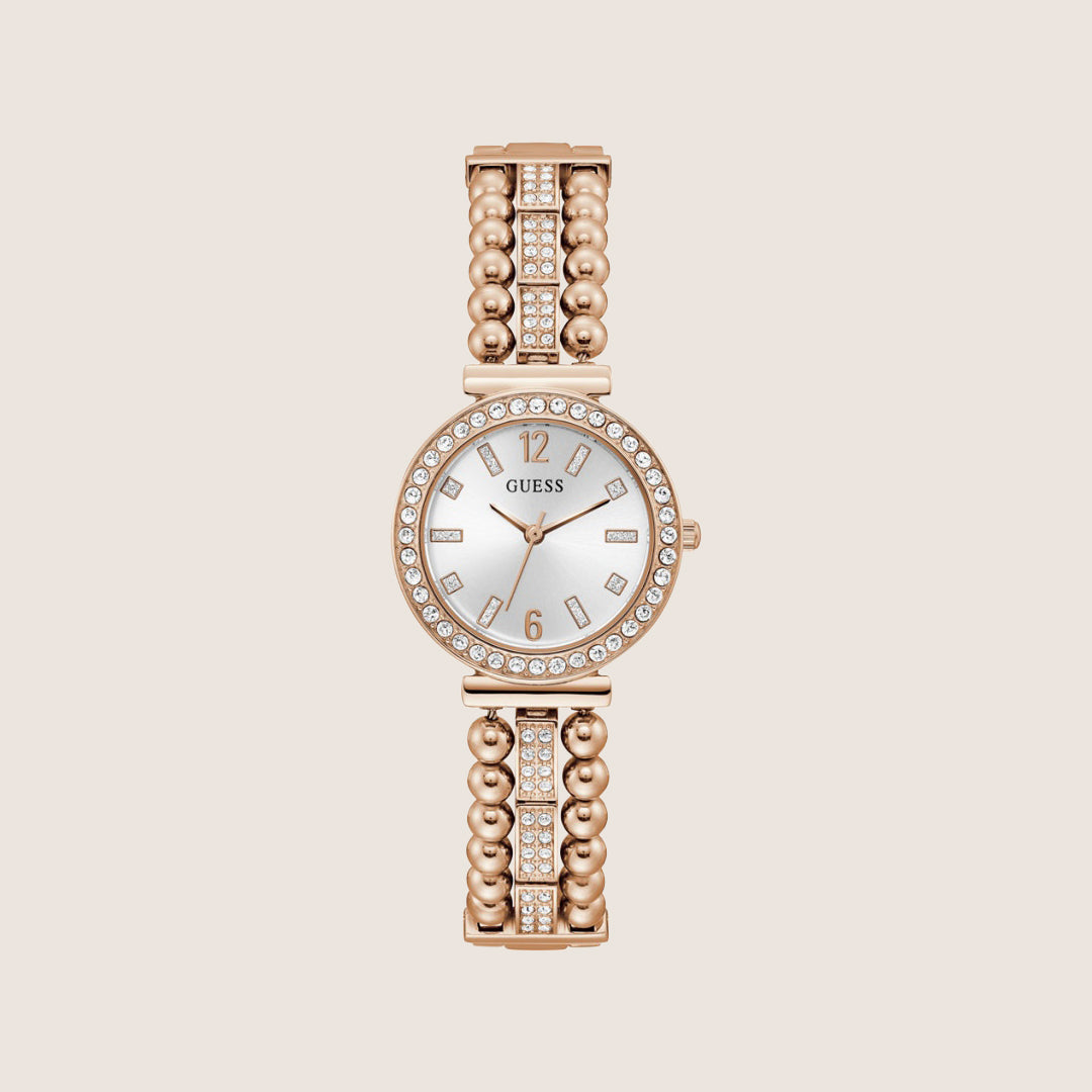 Guess Women's Gala Watch Crystal-Set White Dial GW0401L3