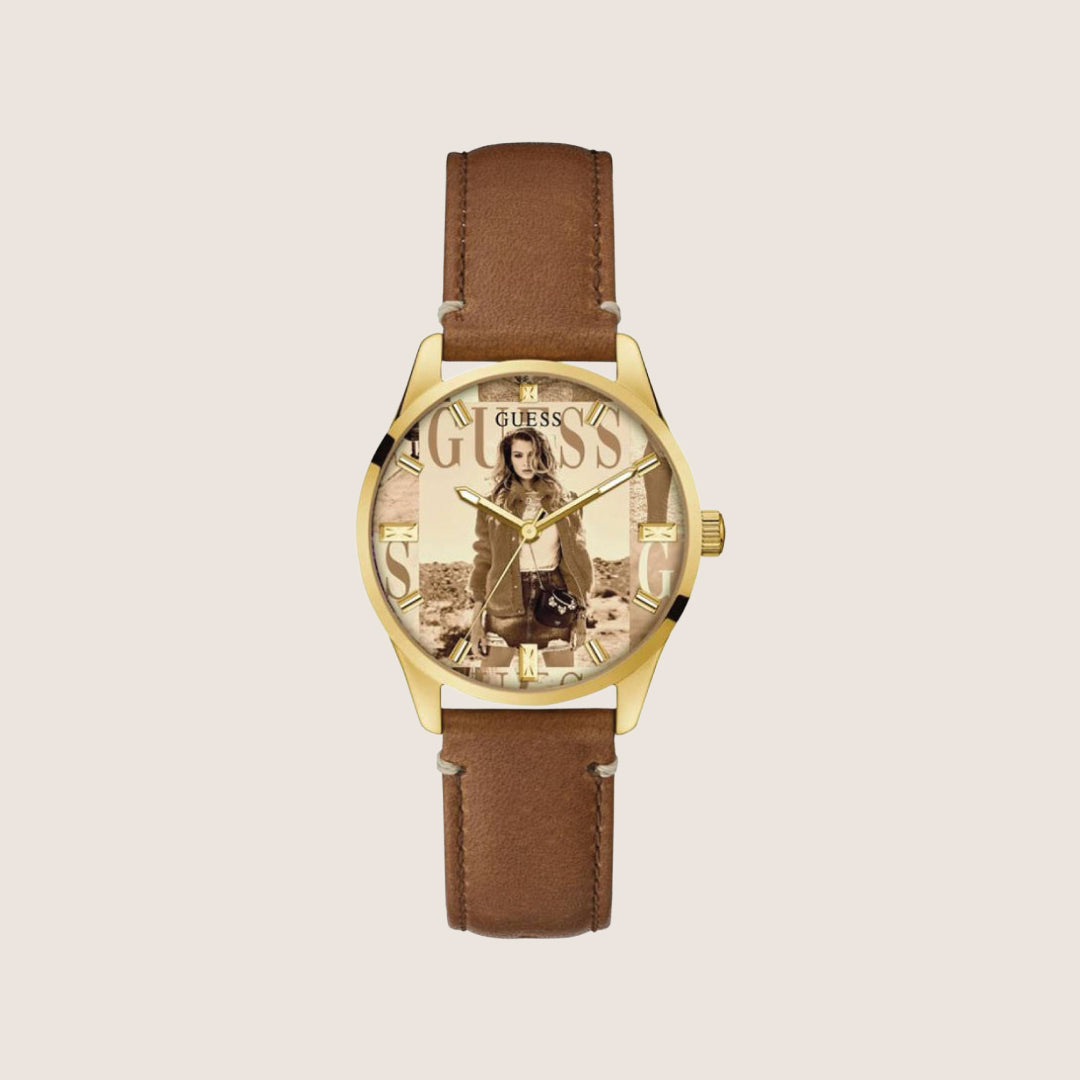 Guess Women's Brown Dial Watch Brown Dial GW0290L1
