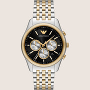 Emporio Armani Mens Watch Two Tone Stainless Steel Bracelet AR11713