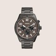Fossil Mens Brox Grey Dial Gunmetal Watch BQ2533
