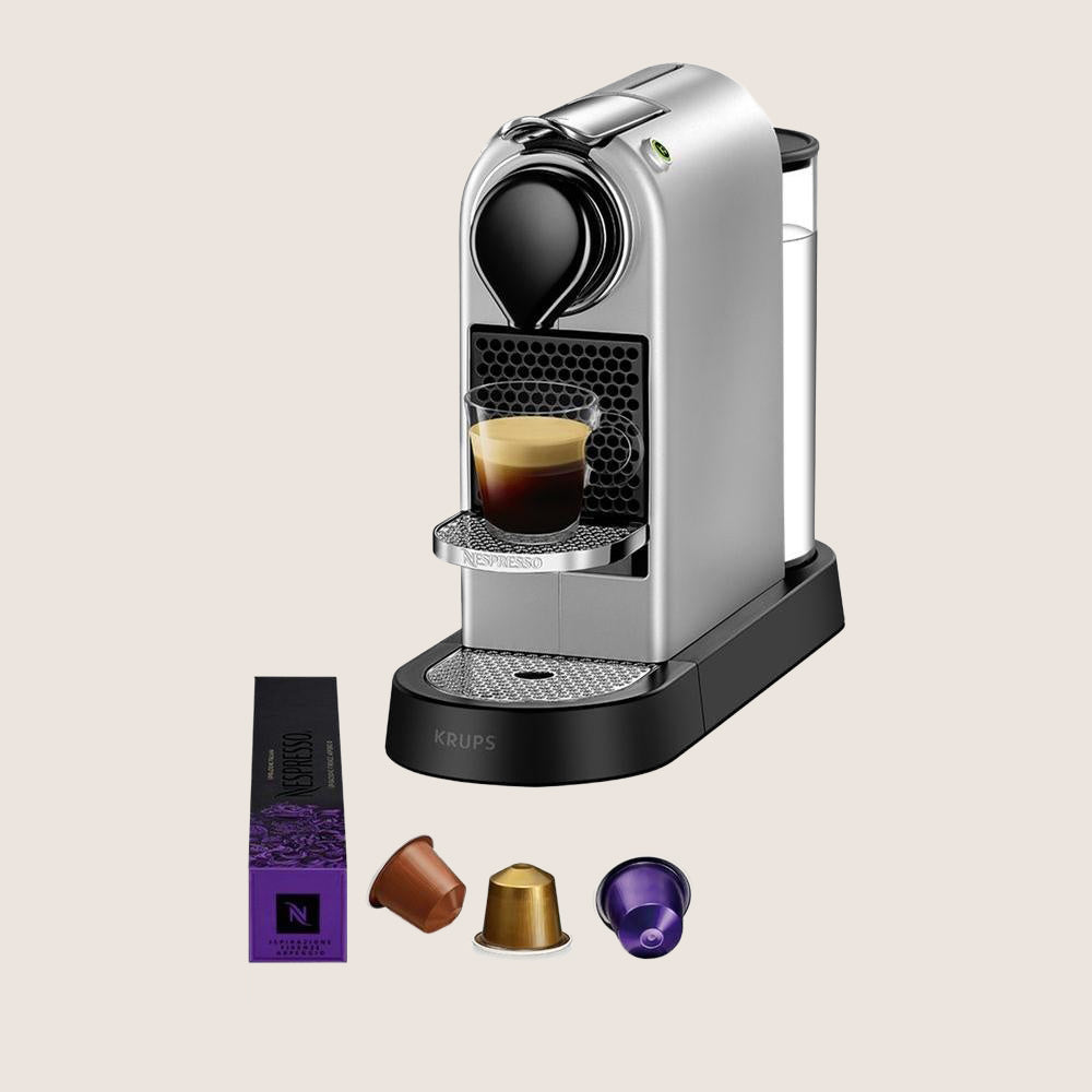 NESPRESSO by Krups Citiz XN741B40 Pod Coffee Machine 25-Second Heat-Up 19-Bar 1L - Silver