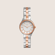 Fossil Women's Modern Sophisticate Two-Tone Crystal Bracelet Analogue Watch BQ3915