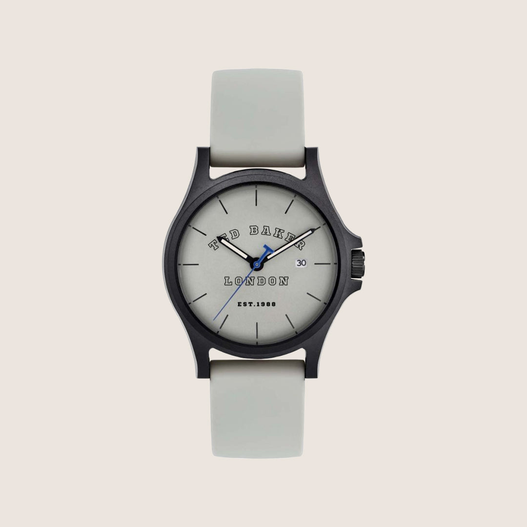 Ted Baker Mens Irby Grey Dial Silicone Strap Sports Watch BKPIRS303