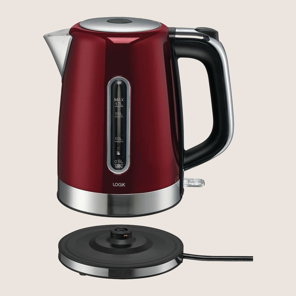 LOGIK L17SKR21 Jug Kettle with Slim Design 1.7L - Red
