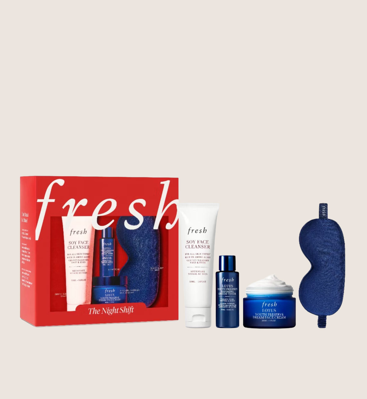 Fresh The Night Shift Lotus Skincare Skincare Gift Set For Her