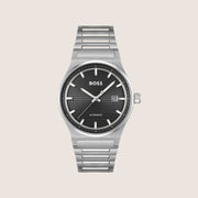 BOSS Men's Automatic Black Dial Silver Bracelet Watch 1514117