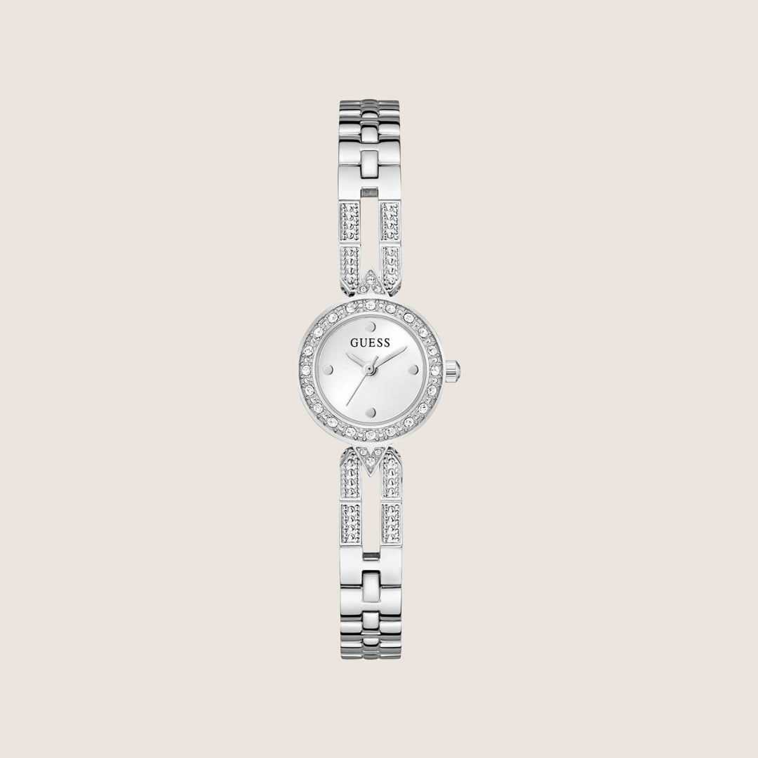 Guess Women's Cassidy Watch Crystal-Set Silver Dial GW1016L1