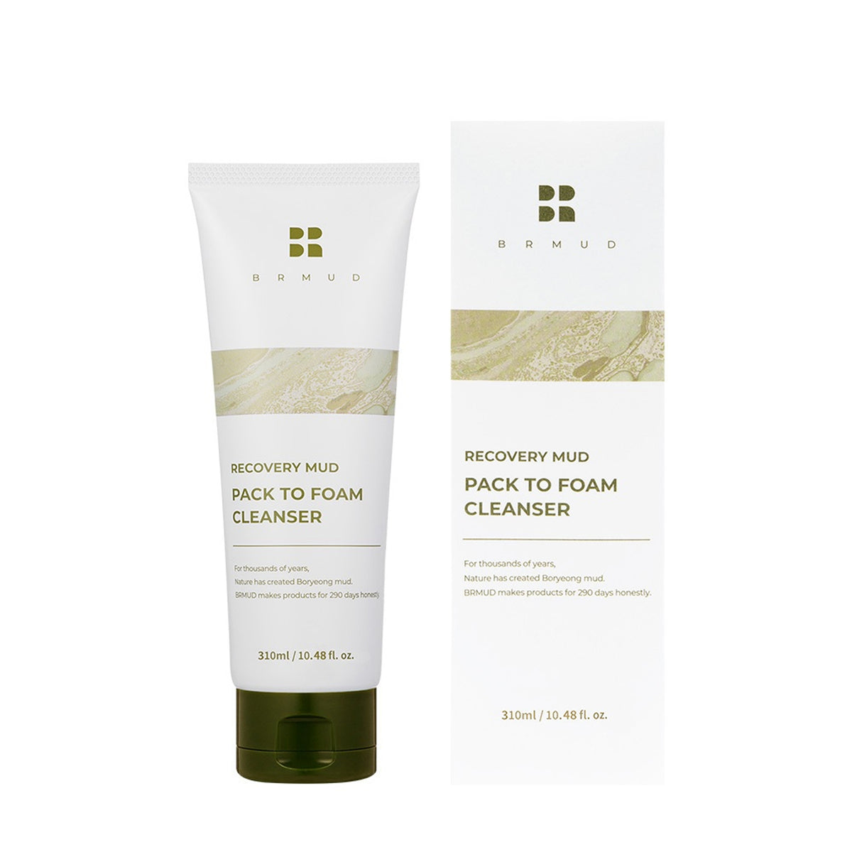 BRMUD Relief Mud Pack To Foam Cleanser 310mL Large Size