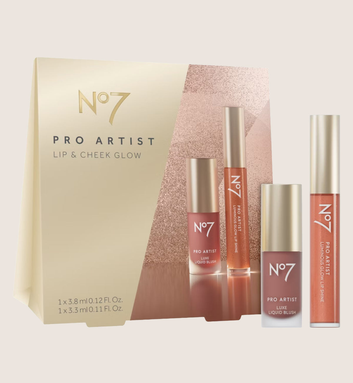 No7 Pro Artist Lip & Cheek Glow Beauty Gift Set For Her
