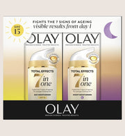 Olay Total Effects 7in1 Day & Night Moisturiser Bundle Anti-Ageing Face Creams Niacinamide & VitC Skincare Gift Set For Her