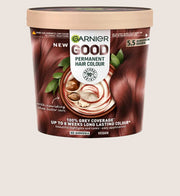 Garnier GOOD Permanent Hair Dye (Shade: 5.5 Auburn Hibiscus Brown) for vibrant, lasting colour