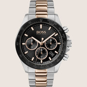 BOSS Men's Chronograph Black Dial Two-Tone Steel Bracelet Watch 1513757