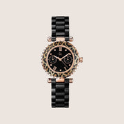 GC Ladies Diver Chic Rose Gold Case Black Ceramic Strap Swiss Watch X35016L2S