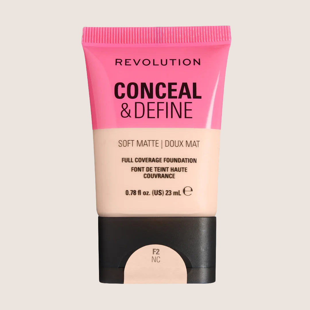 Revolution Conceal & Define Soft Matte Tube Foundation Flawless Base