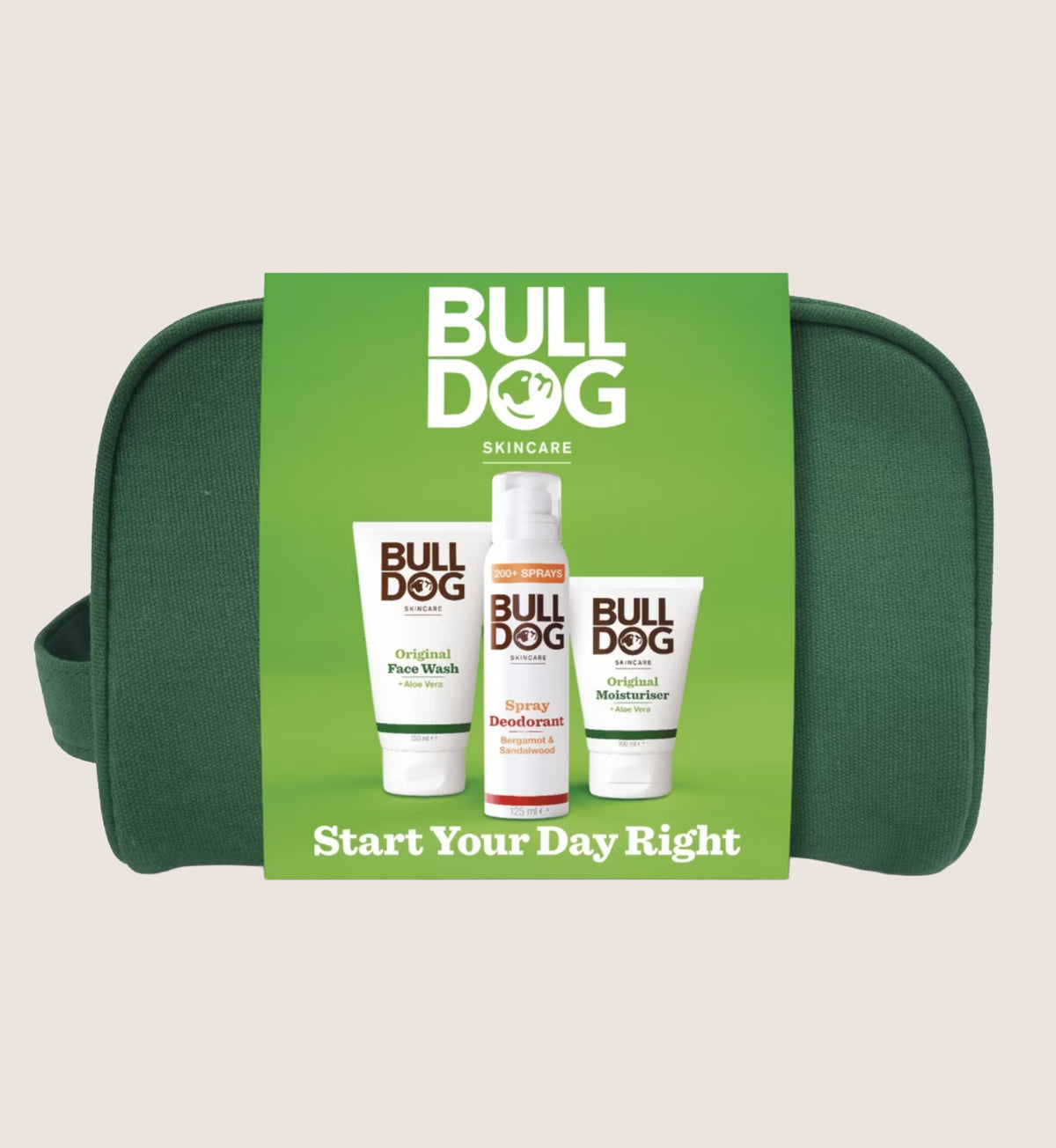 Bulldog Skincare Grooming Kit - Face Wash, Moisturiser & Bergamot & Sandalwood Deodorant