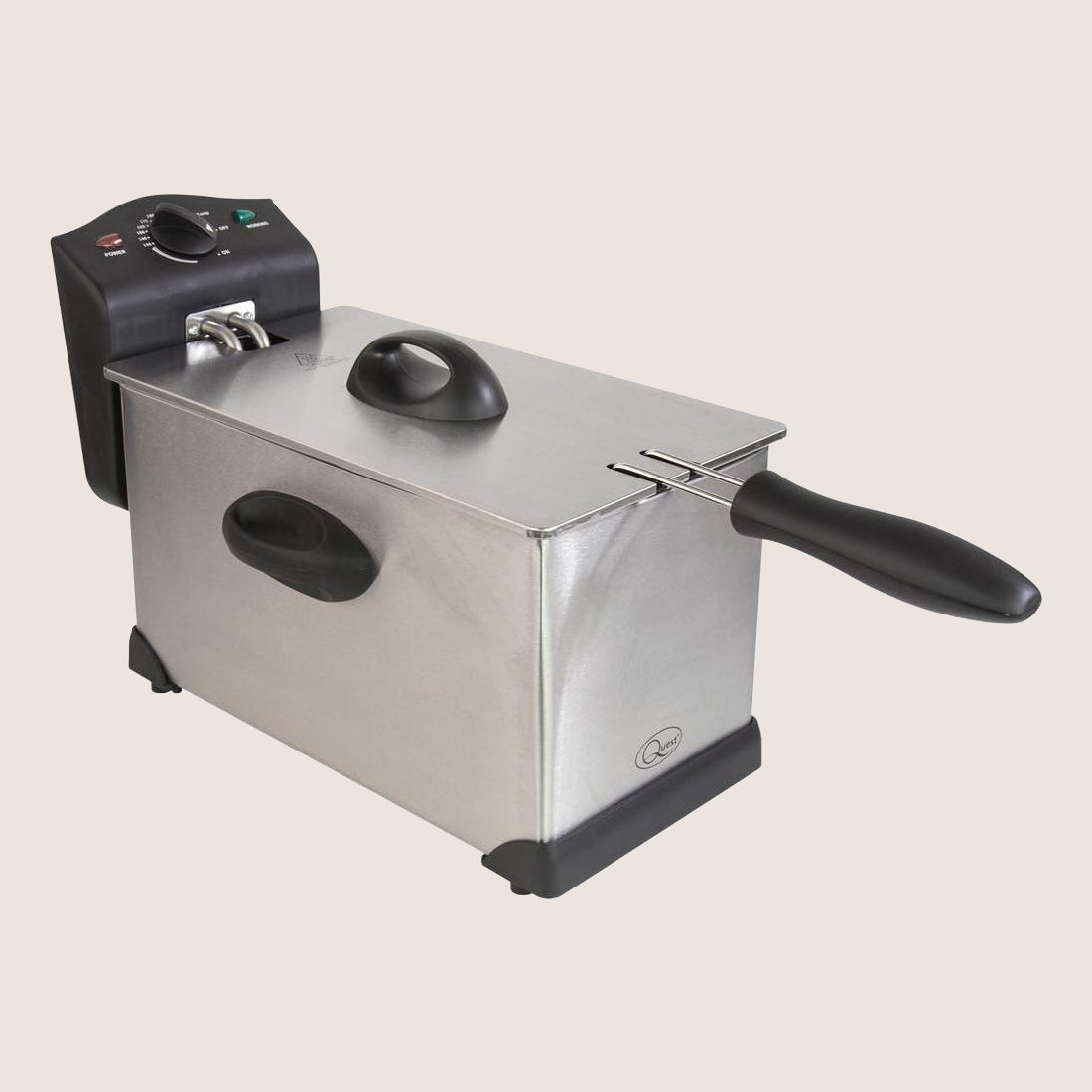 QUEST 35140 Deep Fryer with Removable Oil Container 3L - Black & Silver