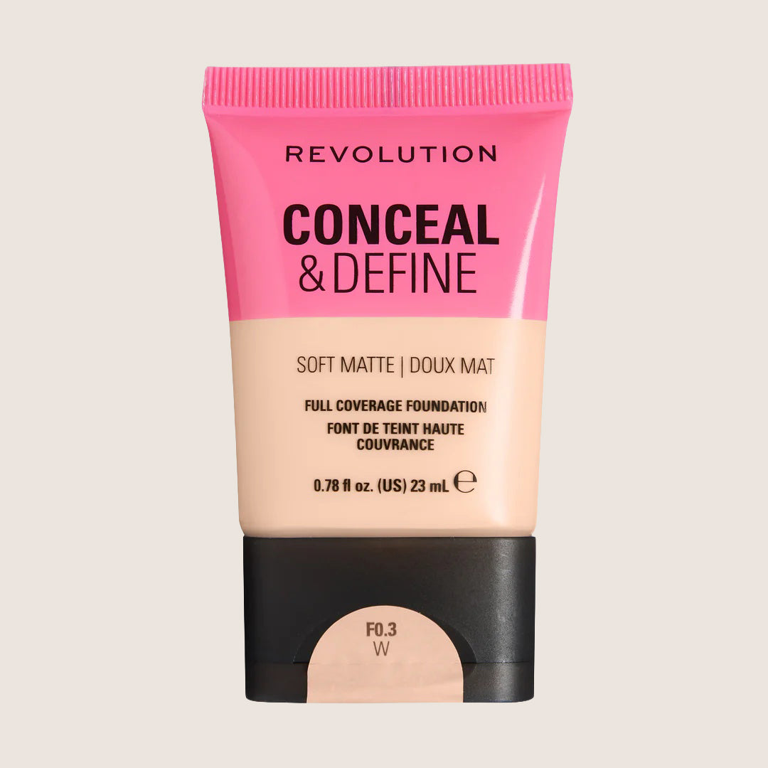 Revolution Conceal & Define Soft Matte Tube Foundation Flawless Base