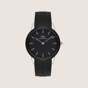 Daniel Wellington Mens Iconic Motion Black Dial Black Rubber 40mm Watch DW00100...
