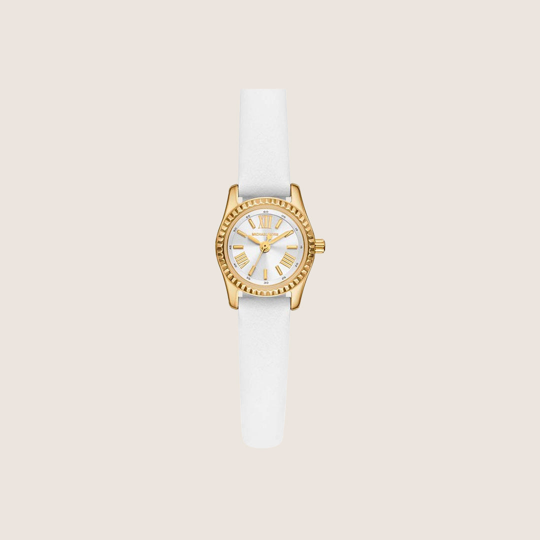 Michael Kors Women's Lexington White Dial Gold Case Watch MK4900