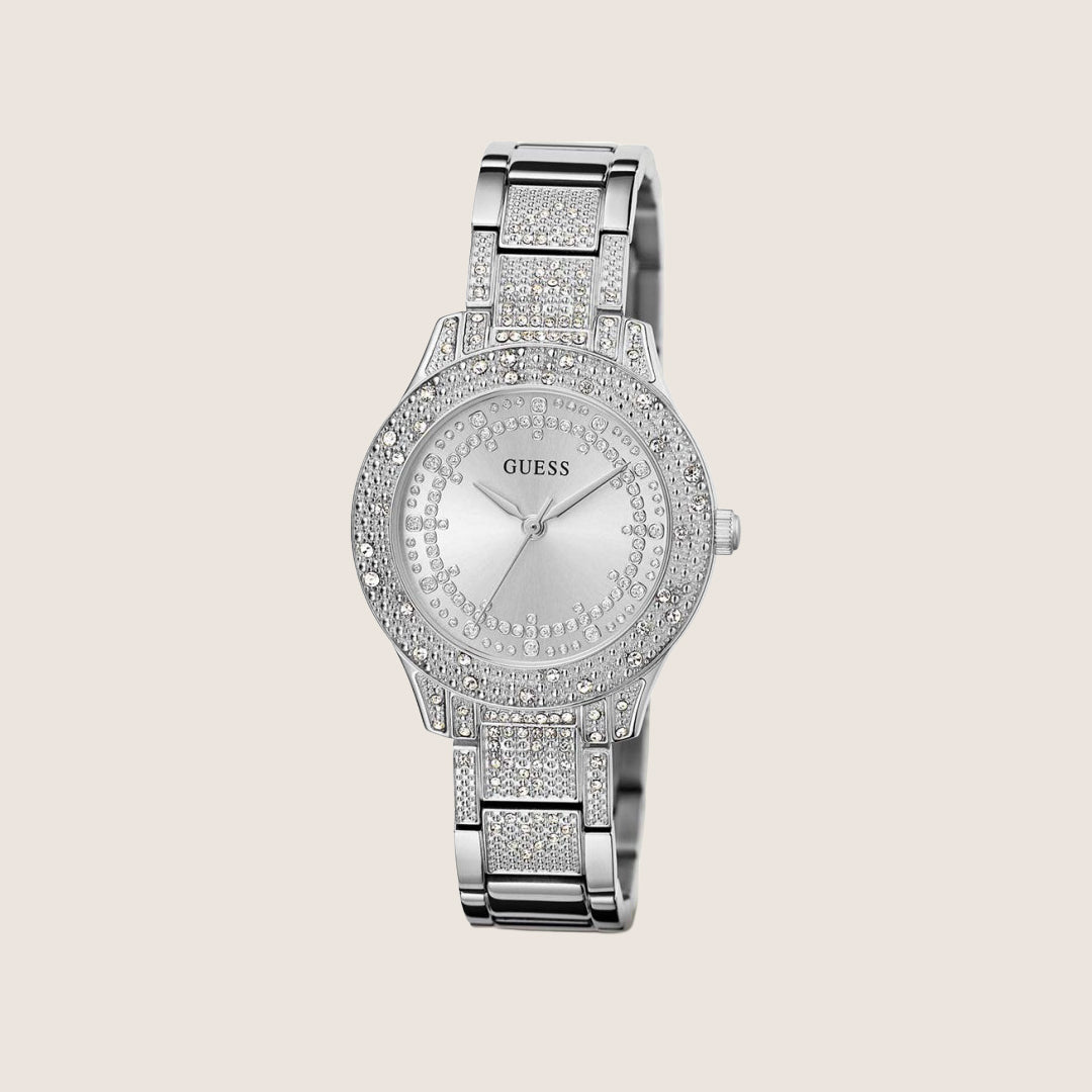 Guess Women's Shooting Star Watch Crystal-Set Silver Dial GW0746L1