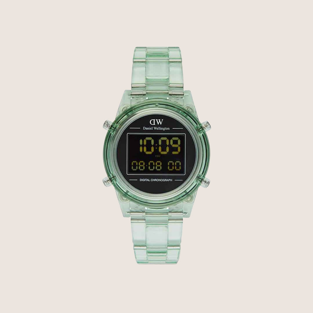 Daniel Wellington Women's Retro Digital 36mm Green Case Black Dial Watch DW00100763
