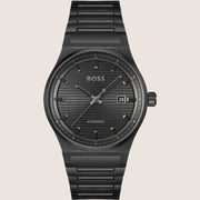 BOSS Men's All-Black Compact Automatic Steel Bracelet Watch 1514120