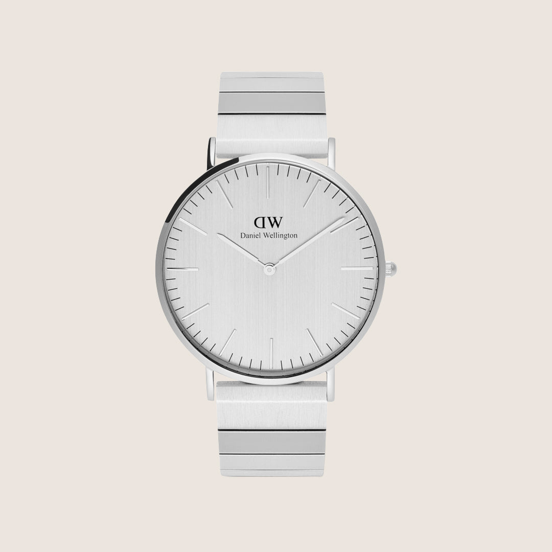 Daniel Wellington Ladies Classic Piano Silver Grey Dial 40mm Watch DW00100...