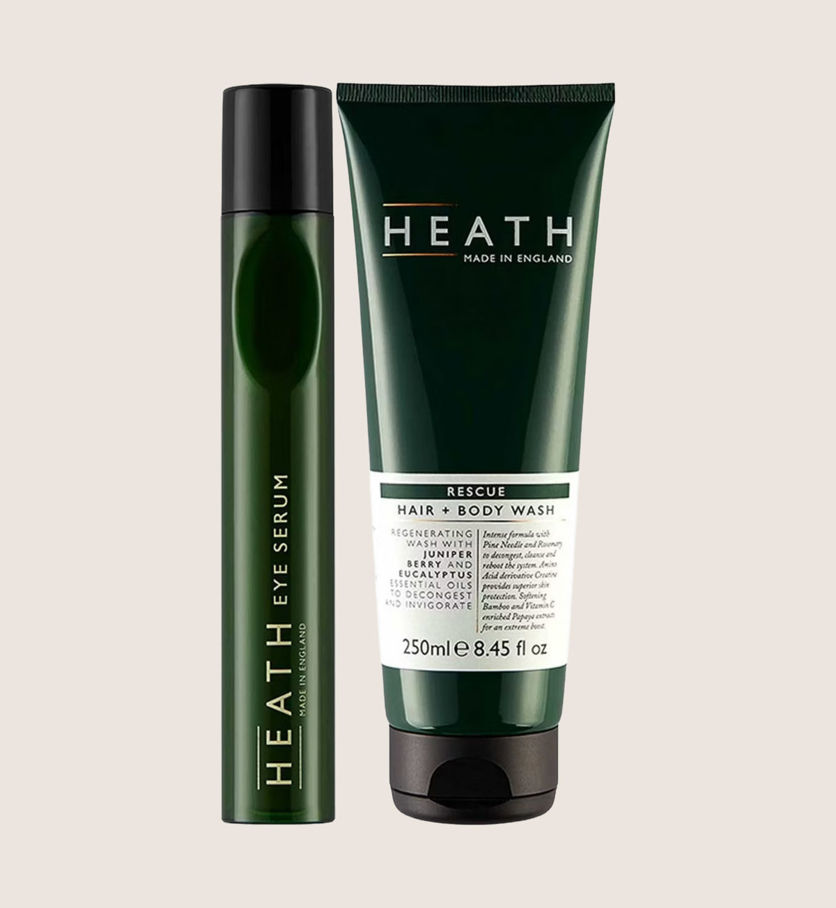 Heath Morning Fix Set Bundle Rescue Hair & Body Wash + Eye Serum 250ml + 18ml