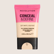 Revolution Conceal & Define Soft Matte Tube Foundation Flawless Base
