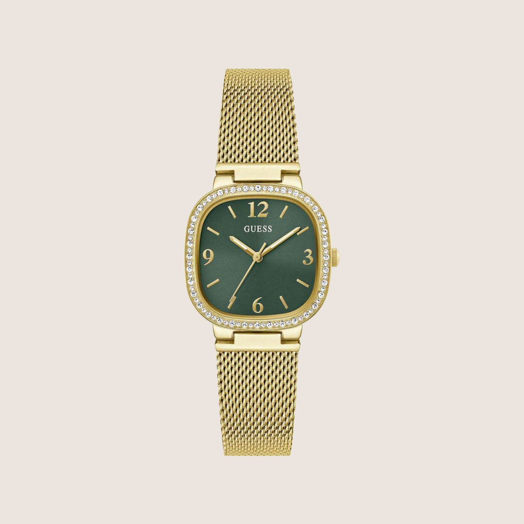 Guess Women's Tapestry Watch Crystals-Set Green Dial GW0354L5