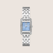 Michael Kors Women's Monroe Clear Stone-Set Blue Dial Watch MKO1169