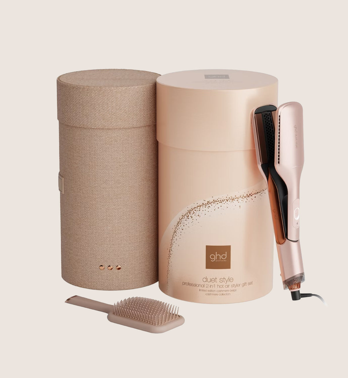 ghd Duet Style 2-in-1 Hot Air Styler Festive Edition In Cashmere Beige Beauty Gift Set For Her