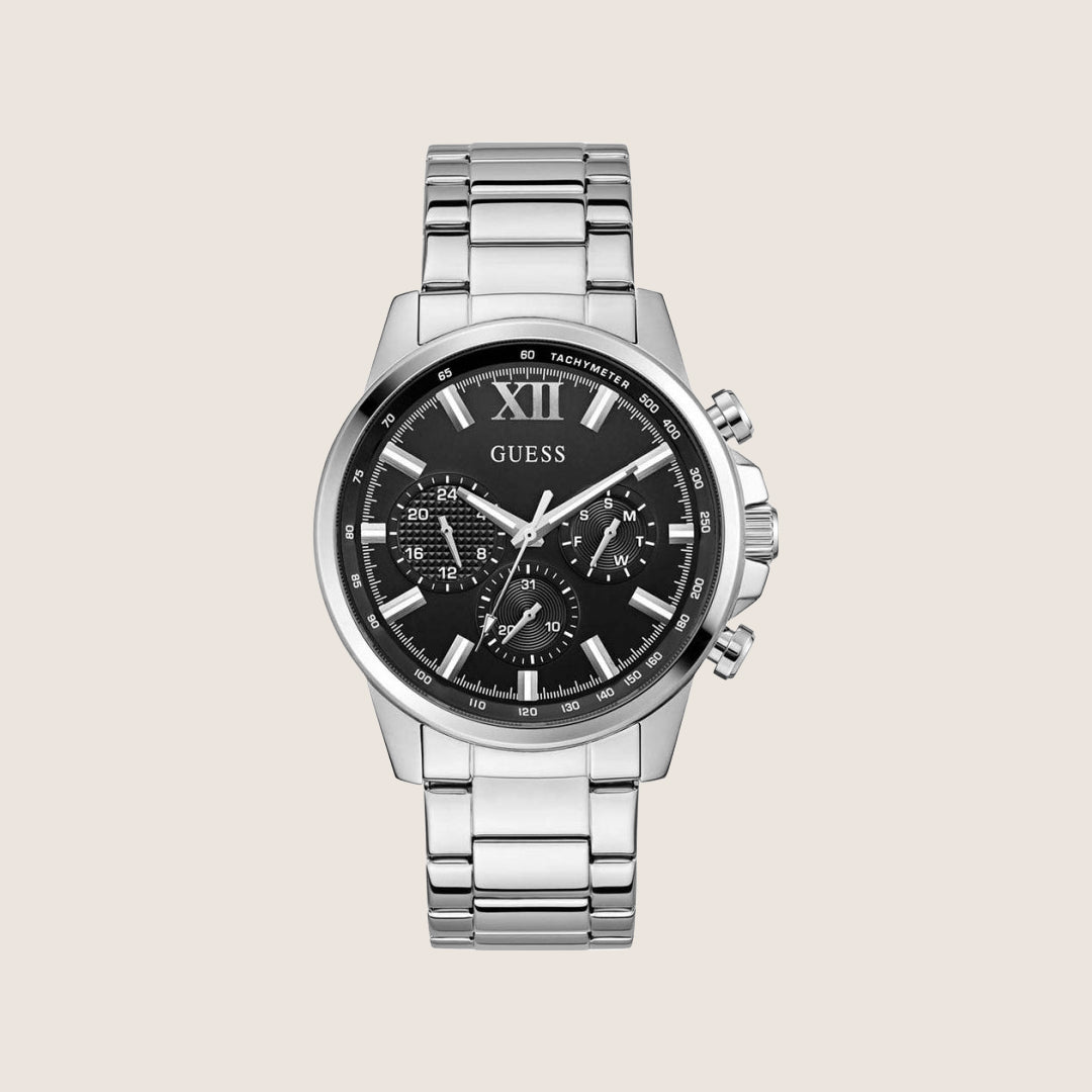 Guess Mens Walker Watch Black Dial GW0900G1