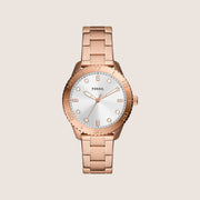 Fossil Women's Dayle Rose Gold Crystal Bracelet Analogue Watch BQ3886