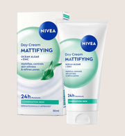 NIVEA 24H Moisture Mattifying Day Cream with Aloe Vera for Combination Skin 24-Hour Moisture 50ml