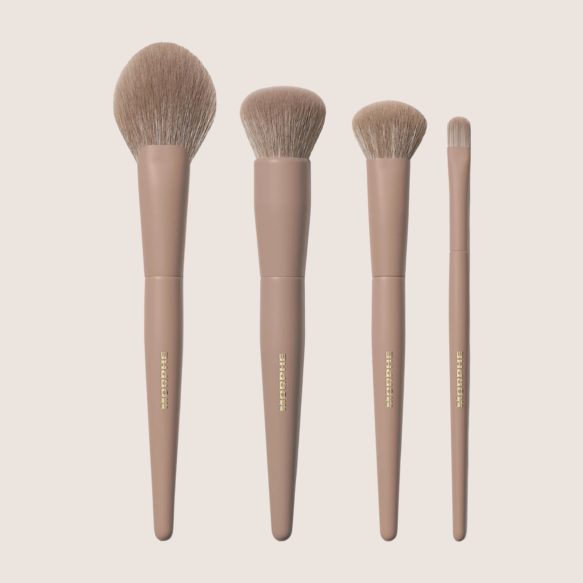 Morphe Iced Mocha 4-Piece Face Brush Set Premium Formula