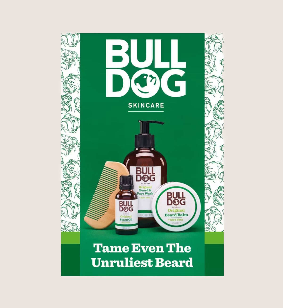 Bulldog Skincare Original Ultimate Beard Care Kit - Beard Wash, Oil, Balm & Comb