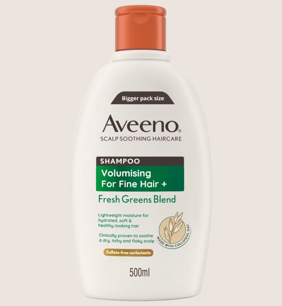 Aveeno Haircare Volumising+ Fresh Greens Shampoo Scalp Health 500ml