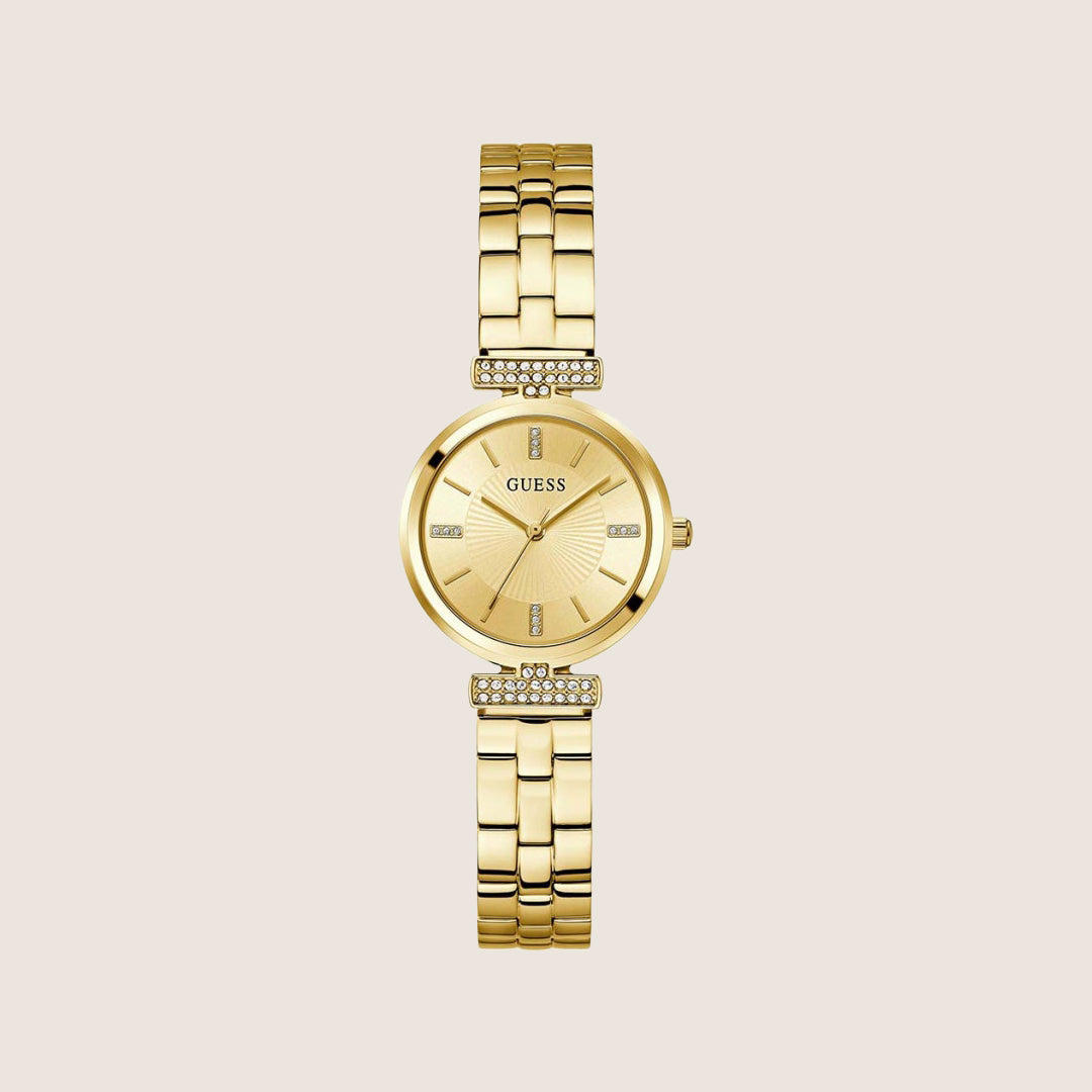 Guess Women's Array Watch Crystal-Set Gold Dial GW0762L2