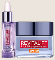 L'Oréal Paris Revitalift Filler Hyaluronic Serum and Cream Routine