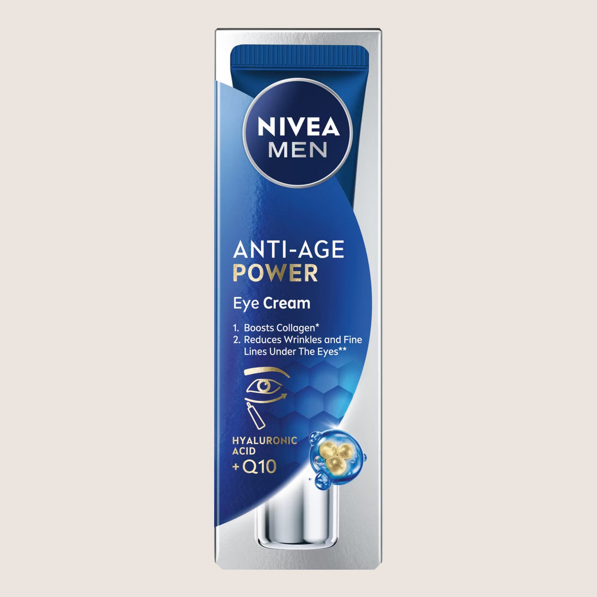 Nivea Men Anti-Age Hyaluron Q10 Day Gel with Hyaluronic Acid 15ml