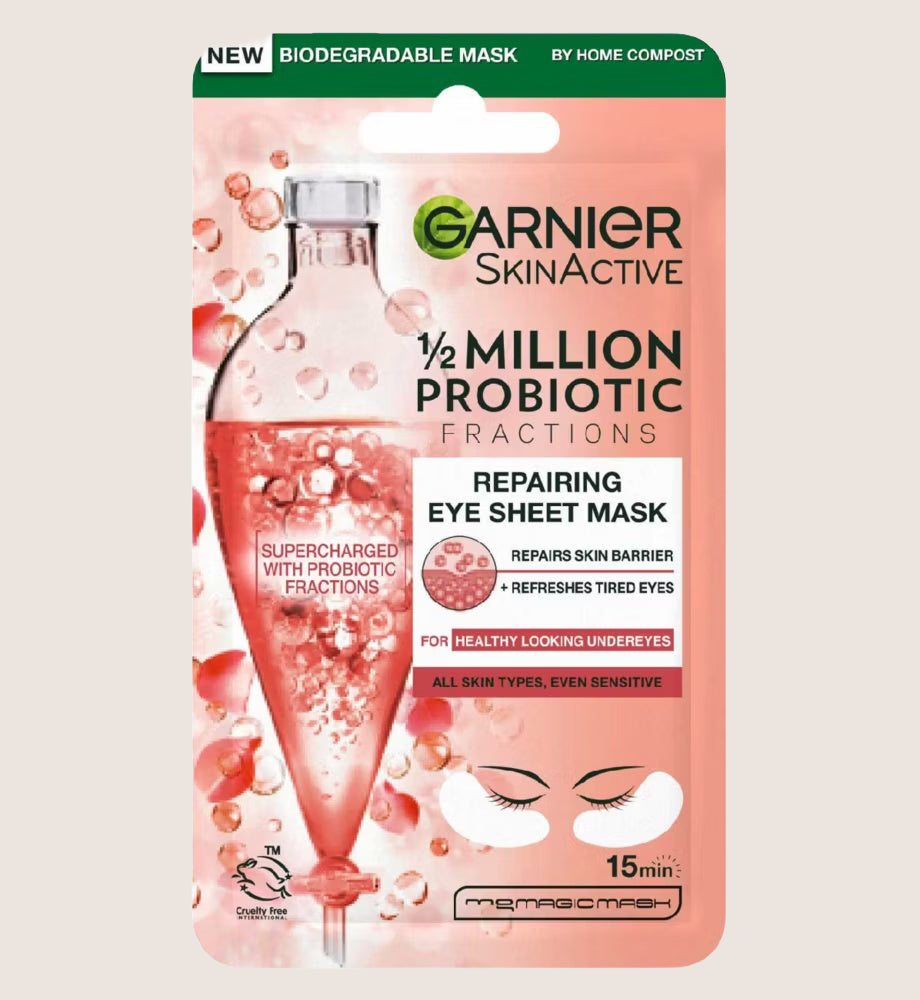Garnier Probiotic Fractions Repairing & Illuminating Eye Sheet Mask With Probiotic Fractions 6g