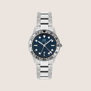 Daniel Wellington Mens Iconic Silver Blue Dial Date Bracelet 40mm Watch DW00100...
