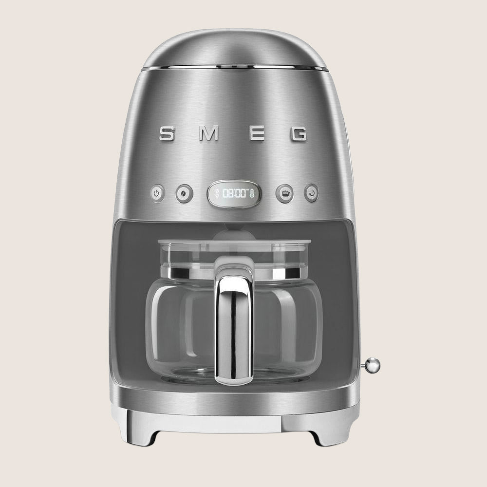 SMEG DCF02SSUK Drip Filter Coffee Machine 2 Intensity Settings Keep Warm 10 Cups - Stainless Steel