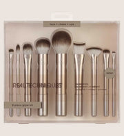Real Techniques Au Naturale Brush Kit- 9 Piece Set UltraPlush Synthetic Bristles